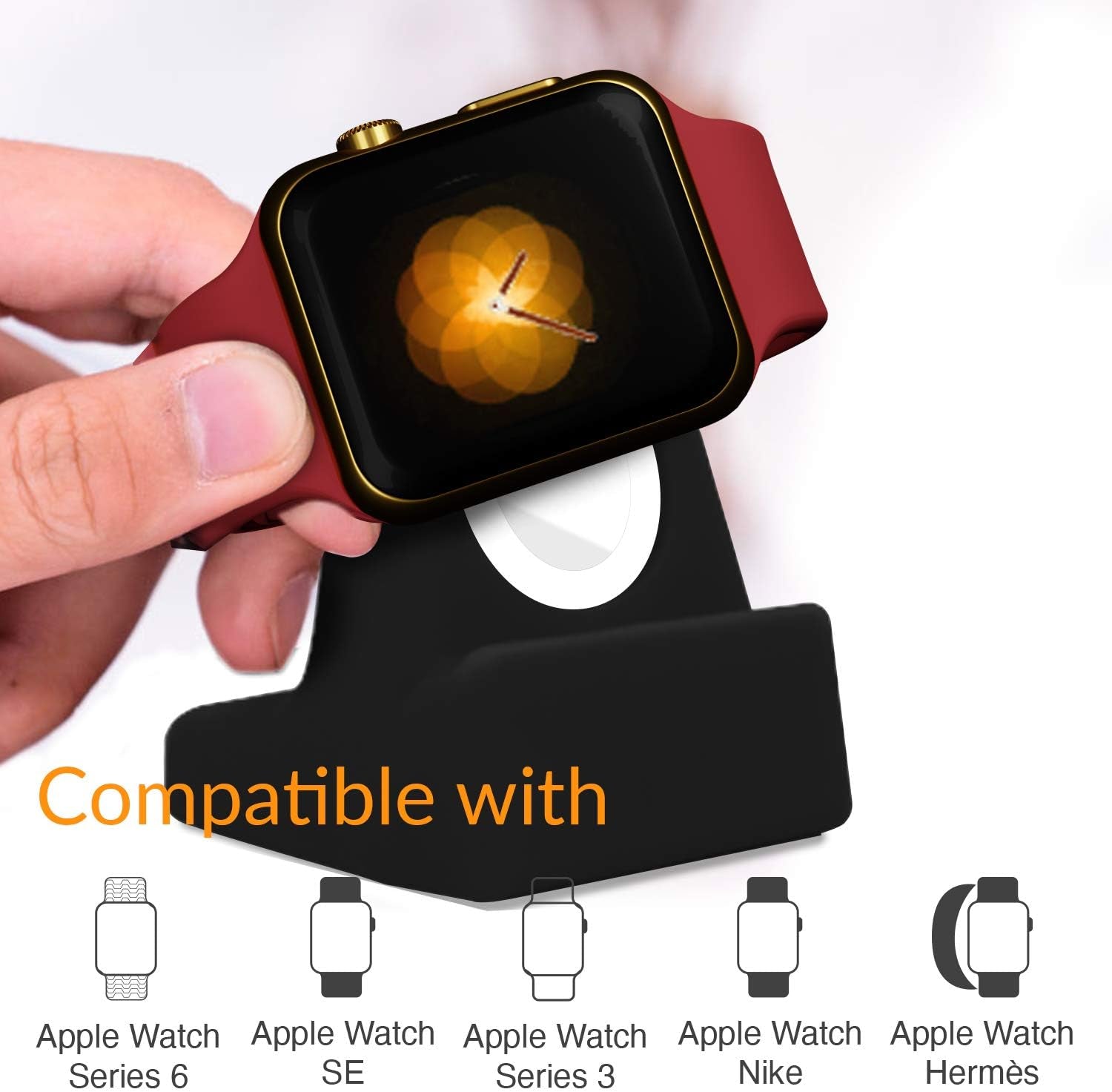 Orzly Elegant Apple Watch Charger Stand Gift Boxed Black - Prema Time