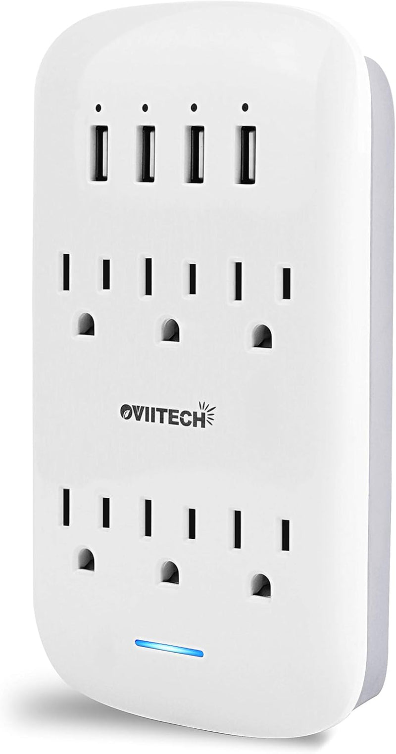 Multi Outlet Wall Adapter - 4 USB Ports 3 Outlets Surge Protector | PREMA TIME - Prema Time