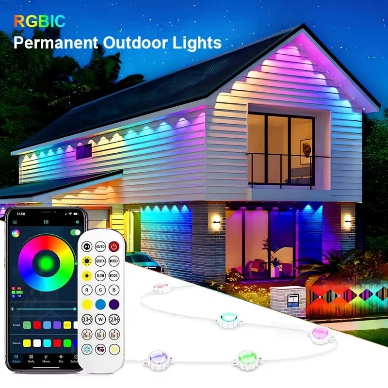 RGB LED Outdoor Lights Bluetooth Waterproof Music Sync Timer - PREMA TIME - Prema Time