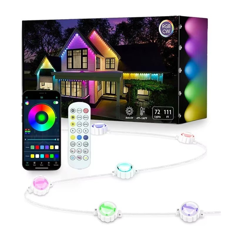 RGB LED Outdoor Lights Bluetooth Waterproof Music Sync Timer - PREMA TIME - Prema Time