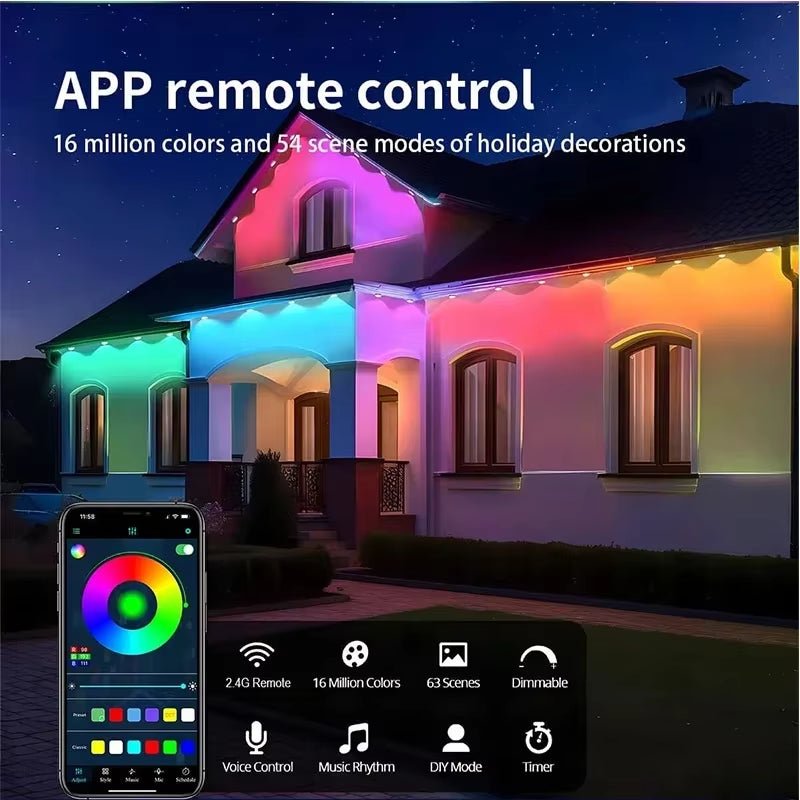 RGB LED Outdoor Lights Bluetooth Waterproof Music Sync Timer - PREMA TIME - Prema Time