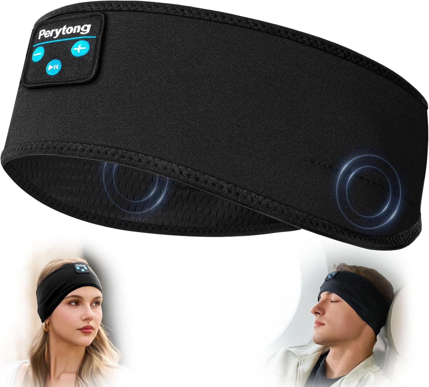 Perytong Bluetooth Sleep Headphones - Sports Headband with 10H Battery - Prema Time