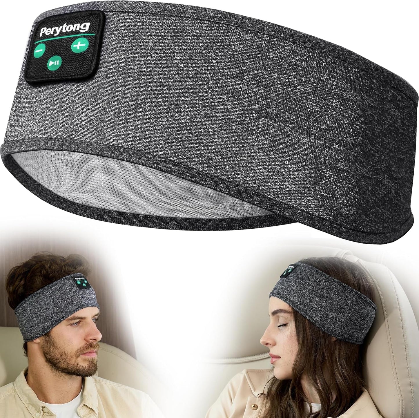 Perytong Bluetooth Sleep Headphones - Sports Headband with 10H Battery - Prema Time
