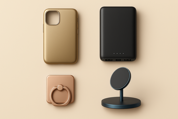 Phone Accessories Collection Banner - Sin texto y más metálico