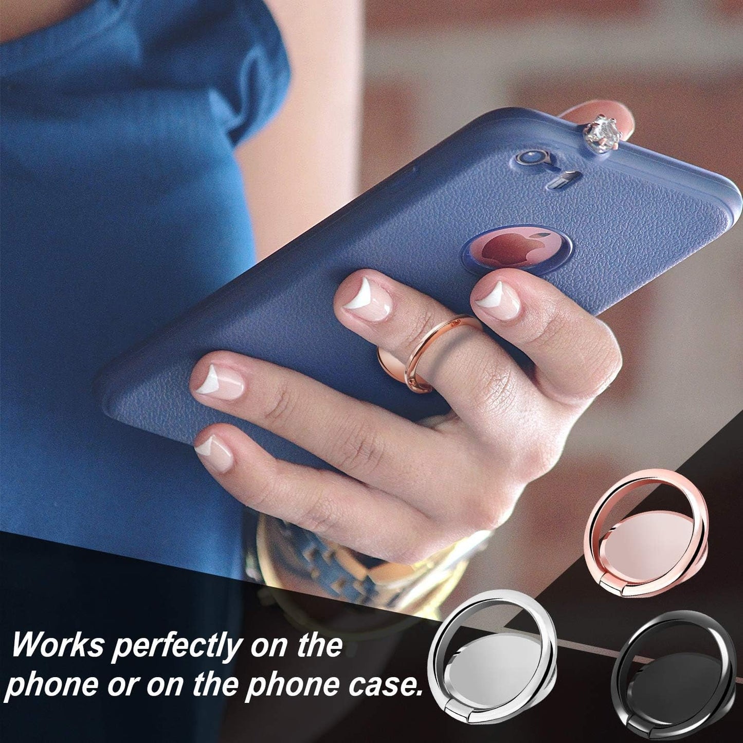 Ultimate Phone Ring Holder Set with Car Mount - 360° Rotation Stand for iPhone & Android - Prema Time