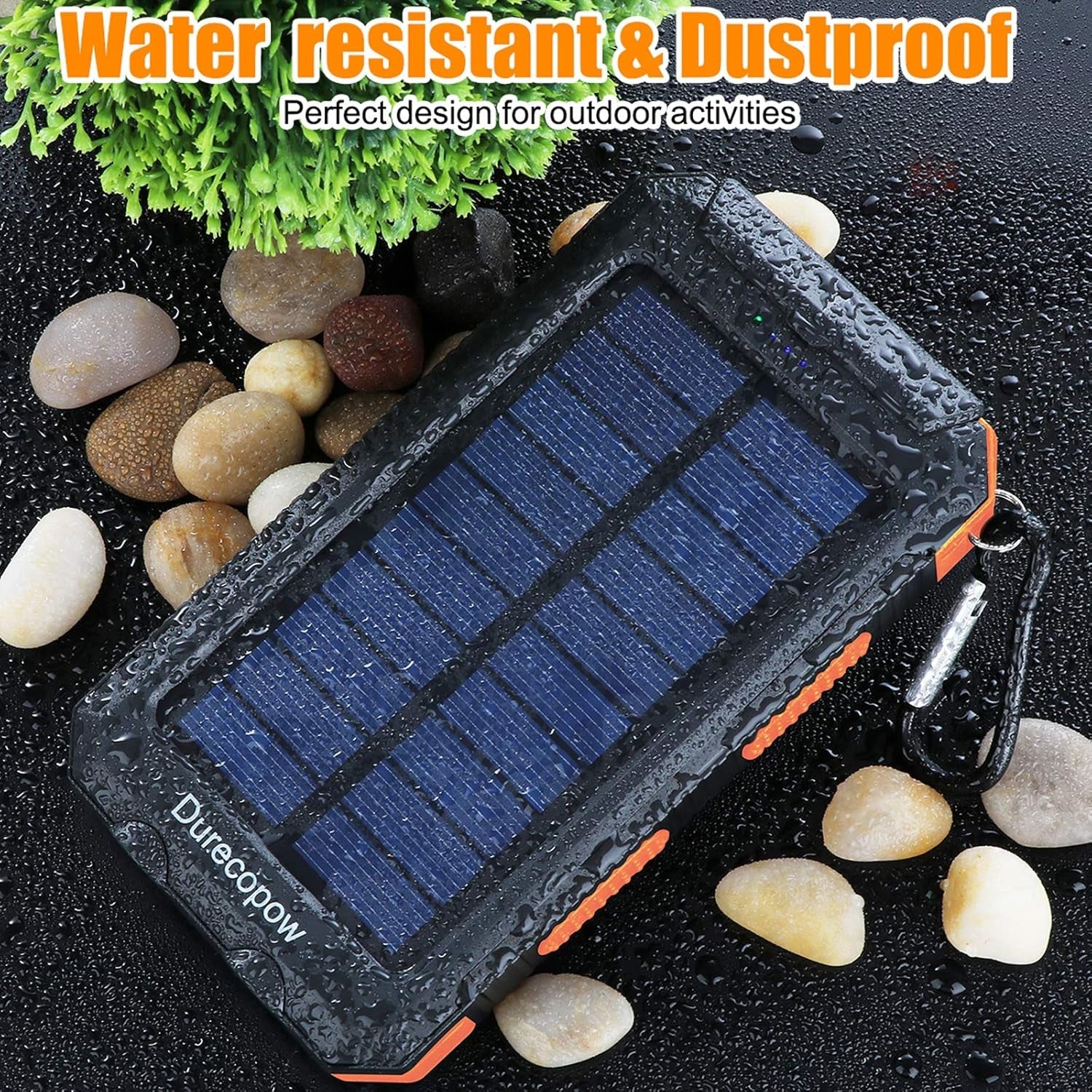Solar Power Bank 20000mAh Waterproof - USB-C Charging Camping LED - PREMA TIME - Prema Time