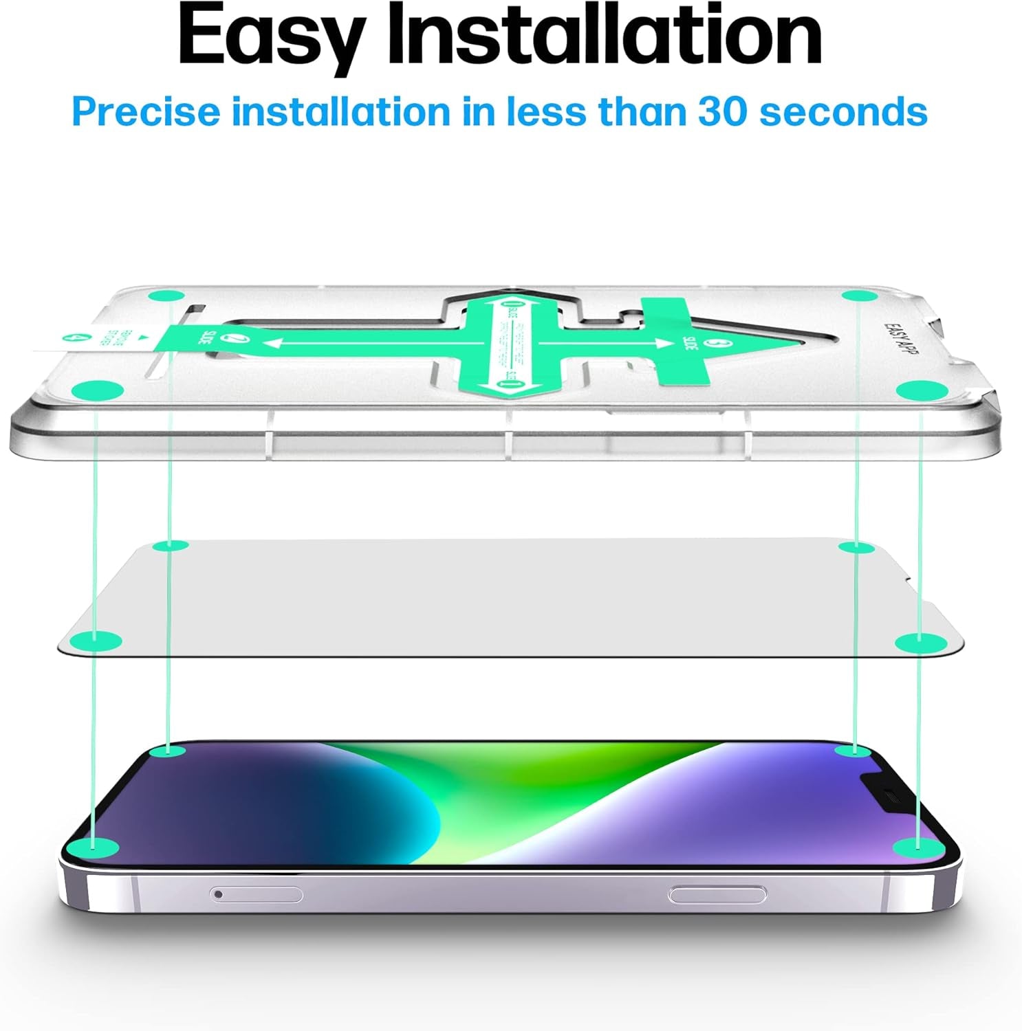 PREMA TIME iPhone 14 Plus Screen Protector 2 Pack - Easy Install Kit - Prema Time