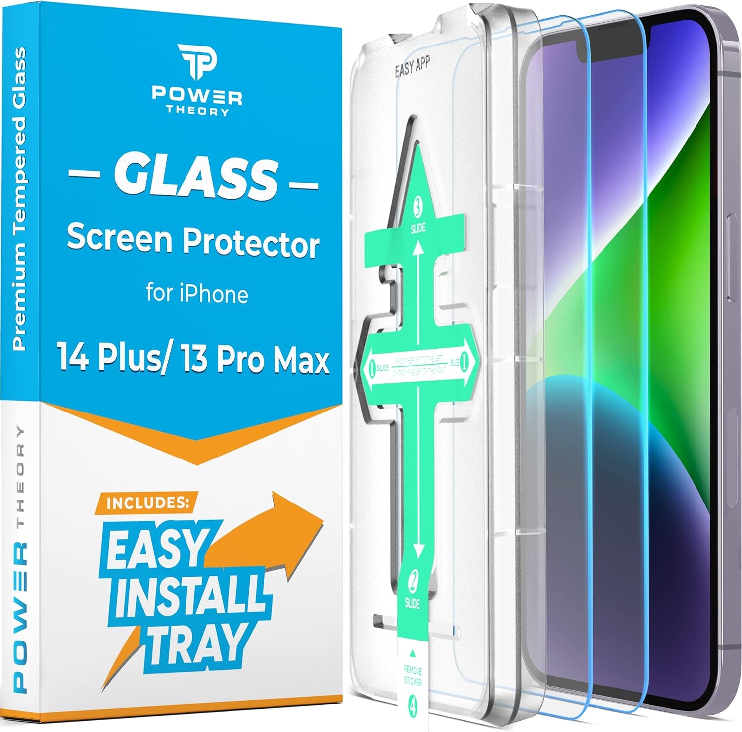 PREMA TIME iPhone 14 Plus Screen Protector 2 Pack - Easy Install Kit - Prema Time