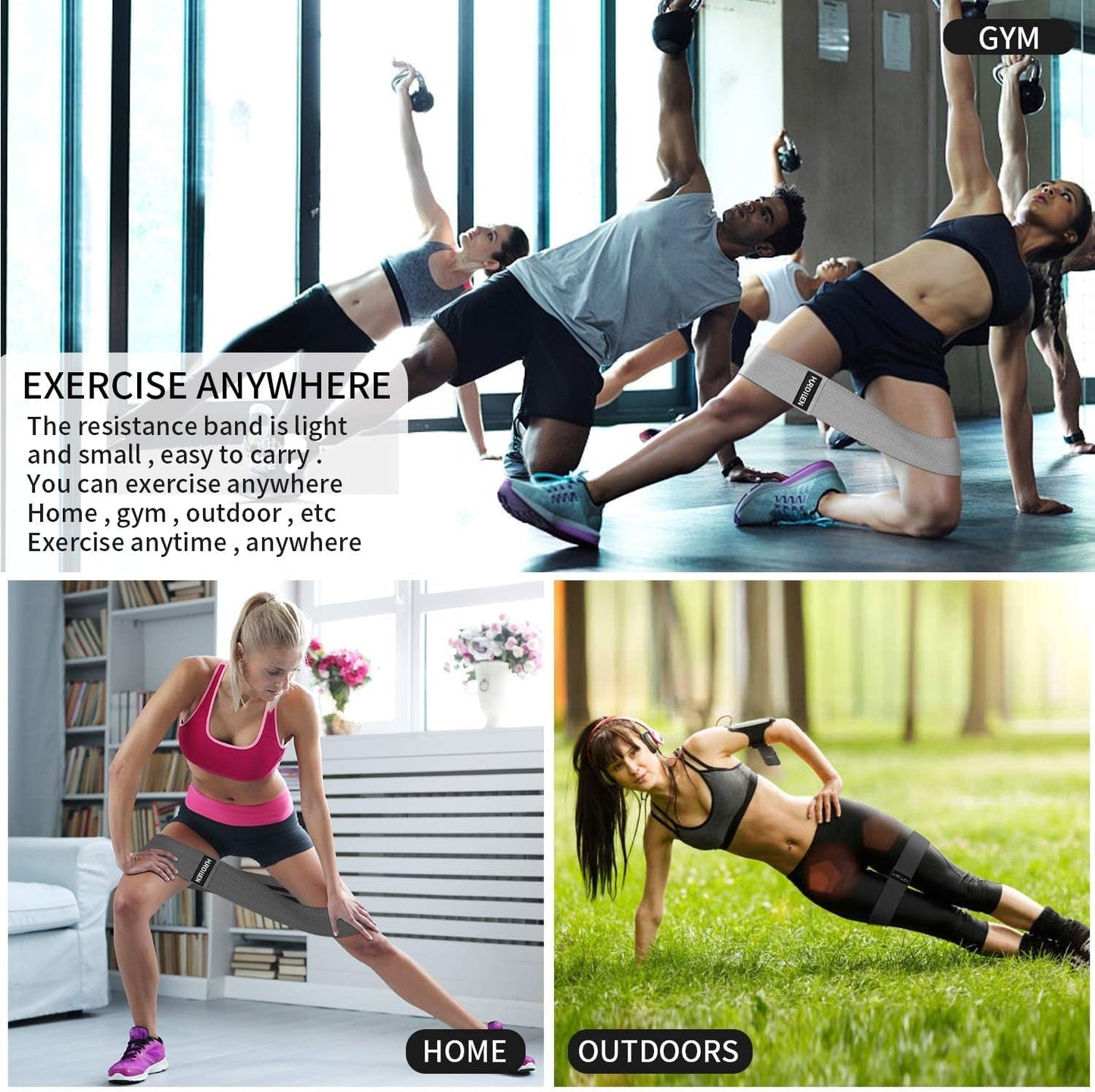 PREMA TIME Resistance Bands Set for Home Workouts - 3 Level Exercise Bands with Carry Bag - Prema Time