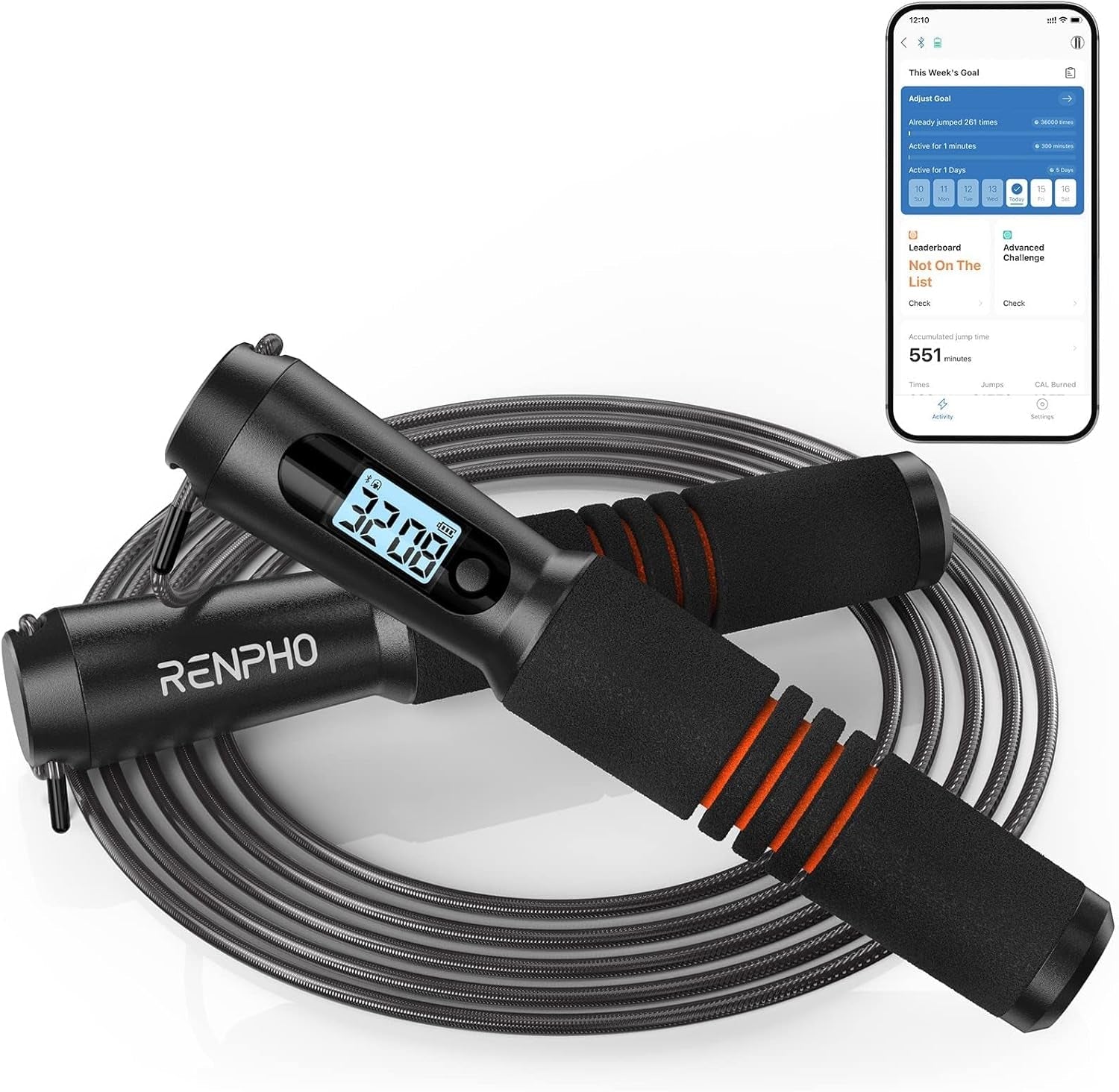 RENPHO Smart Jump Rope APP Tracking Tangle-Free Counter | PREMA TIME - Prema Time