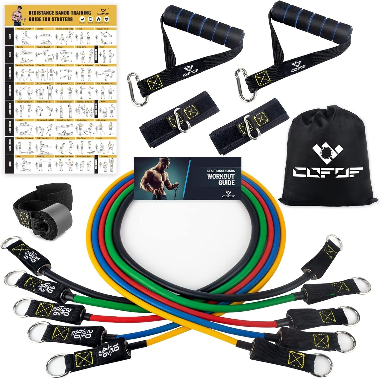 Complete Home Gym Resistance Bands Set - PREMA TIME - Prema Time