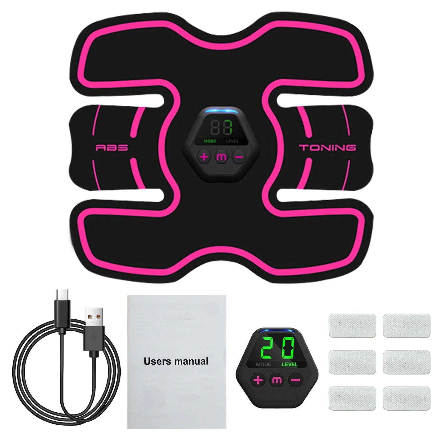 Richgv Abs Stimulator Electric Muscle Toner Abdominal Training Belt - PREMA TIME - Prema Time