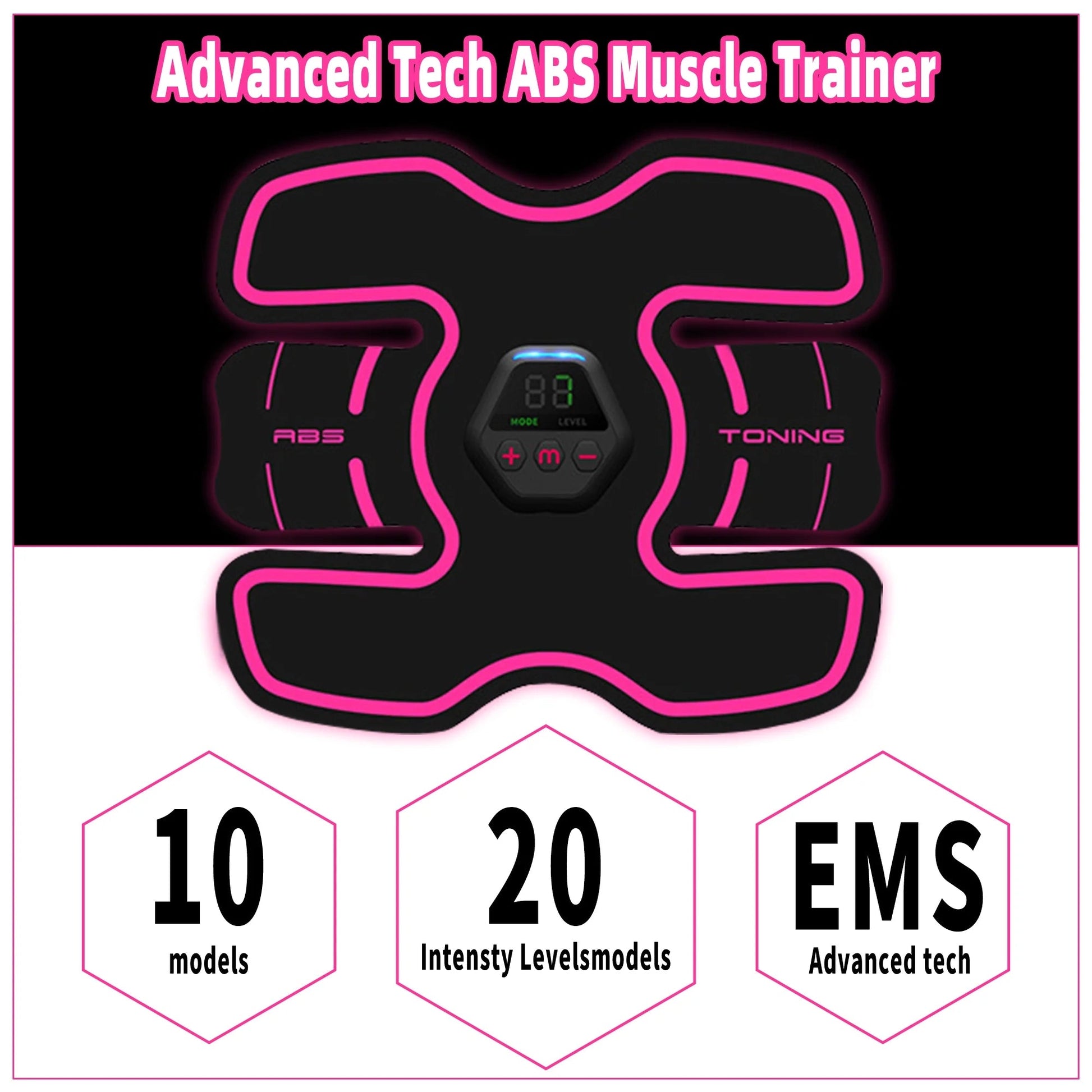 Richgv Abs Stimulator Electric Muscle Toner Abdominal Training Belt - PREMA TIME - Prema Time