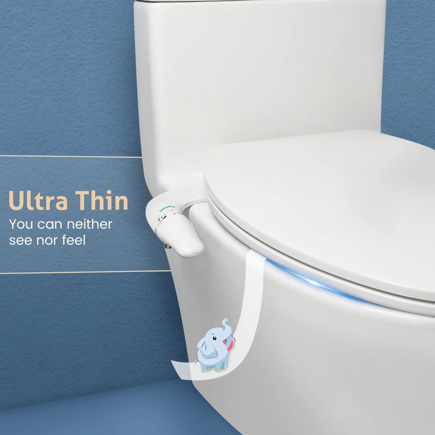 Ultra Slim Dual Nozzle Bidet Attachment - Non-Electric Toilet Sprayer - Prema Time