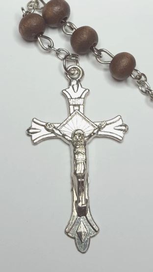 Scented Rosary Dark Brown Rose Scented Wood Catholic Bracelet Set - PREMA TIME - Prema Time