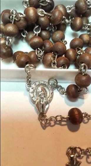Scented Rosary Dark Brown Rose Scented Wood Catholic Bracelet Set - PREMA TIME - Prema Time