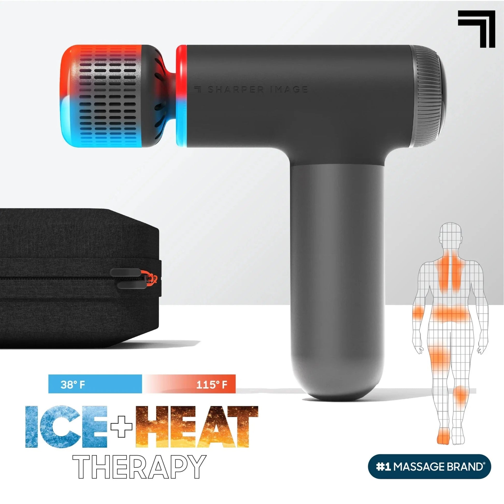 Sharper Image Powerboost Pro+ Hot Cold Percussion Massager 6 Speed 4 Heads - PREMA TIME - Prema Time