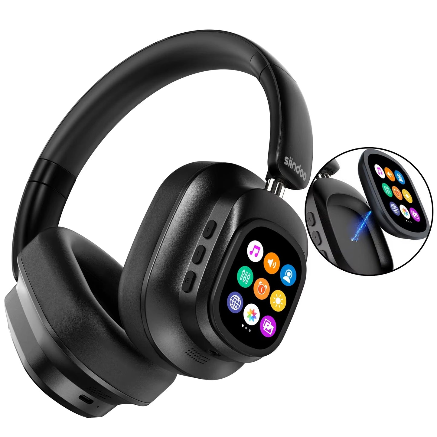 Siindoo ANC930 Active Noise Cancelling Headphones Wireless LED Touch Control - PREMA TIME - Prema Time