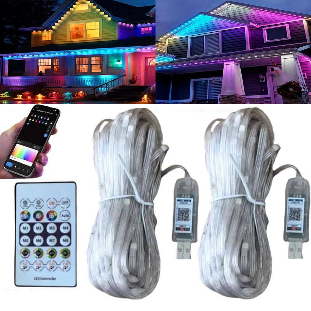 Smart Rainbow LED Permanent Outdoor Lights USB Bluetooth APP Control Kit - PREMA TIME - Prema Time