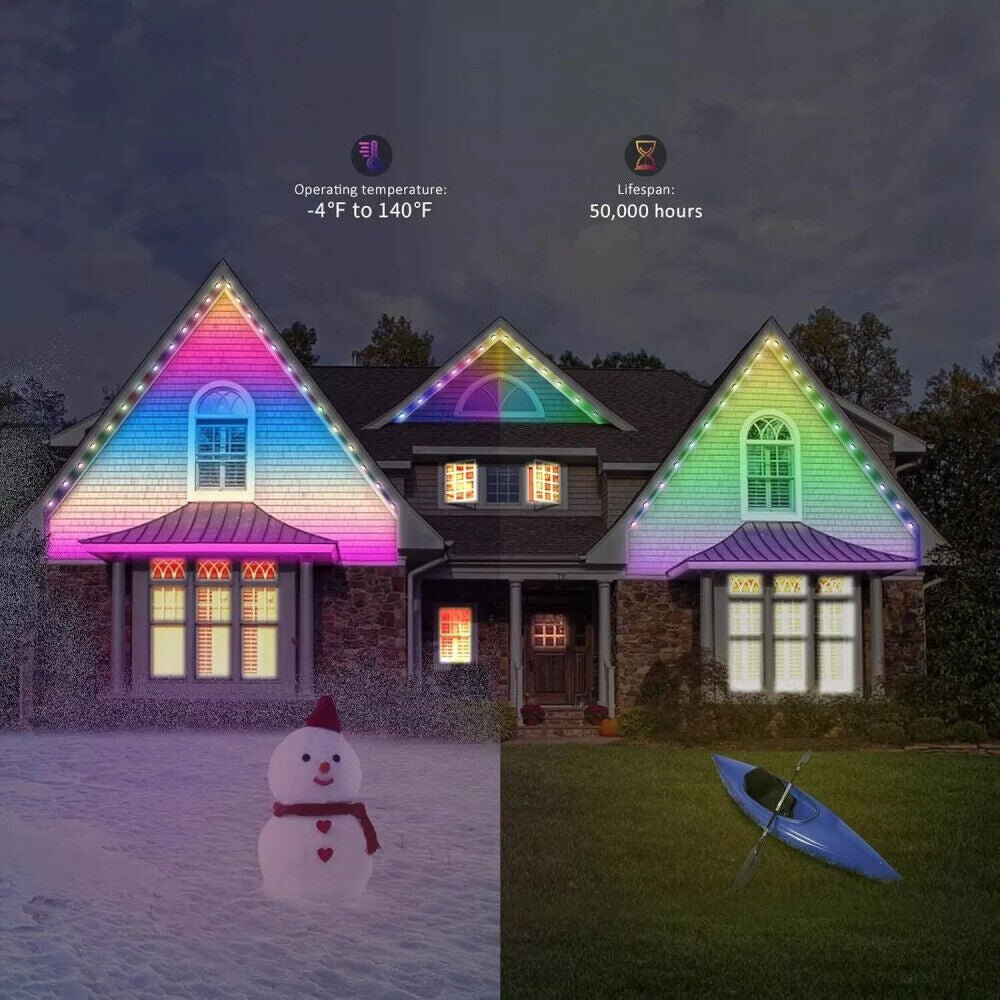Smart Rainbow LED Permanent Outdoor Lights USB Bluetooth APP Control Kit - PREMA TIME - Prema Time