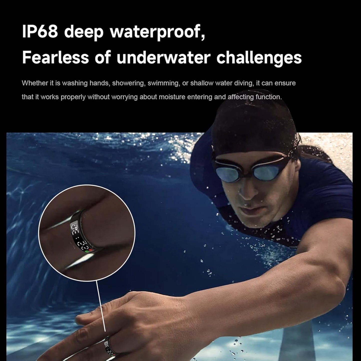 Smart Ring Fitness Tracker IP68 Waterproof Health Monitor Bluetooth App - PREMA TIME - Prema Time