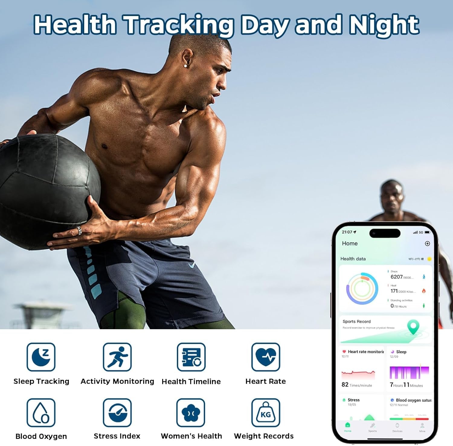 Smart Ring Health Tracker - Heart Rate Sleep Monitor - Waterproof - PREMA TIME - Prema Time