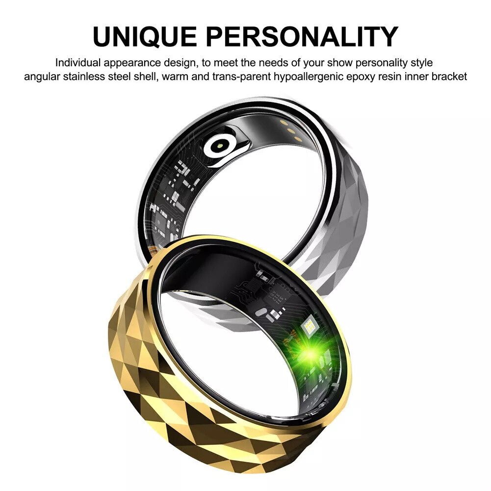 Smart Ring Health Waterproof IP68 Finger Ring Monitor Heart Rate Fitness Tracker - Prema Time