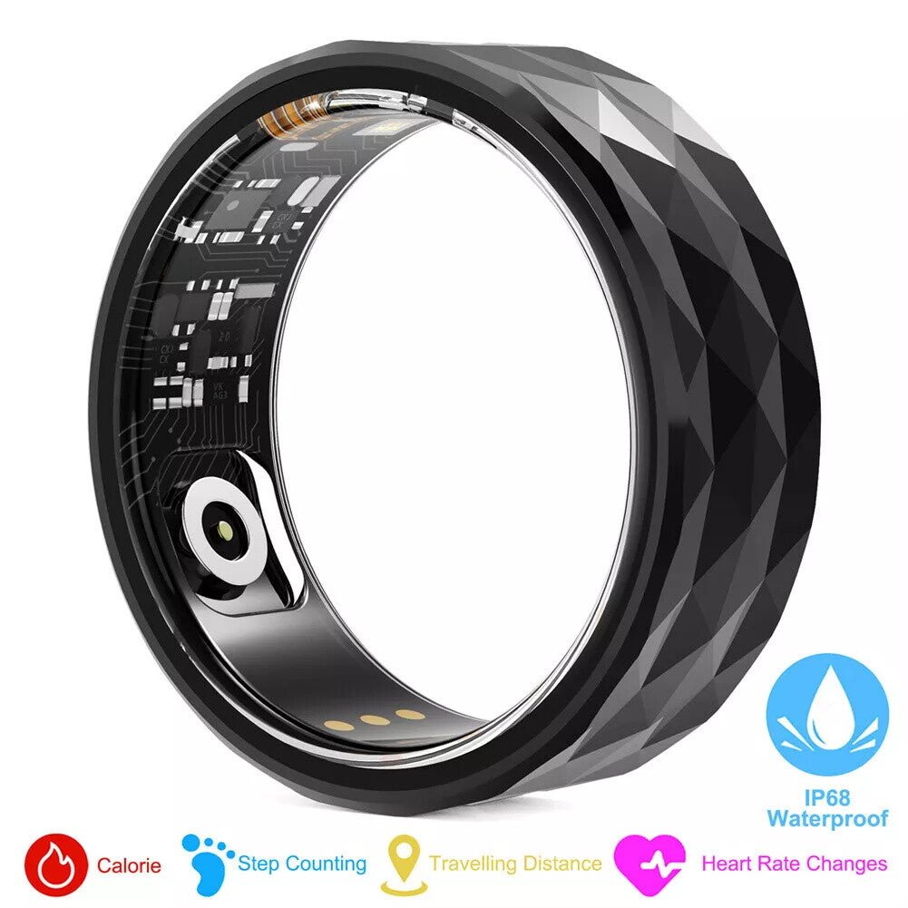 Smart Ring Health Waterproof IP68 Finger Ring Monitor Heart Rate Fitness Tracker - Prema Time