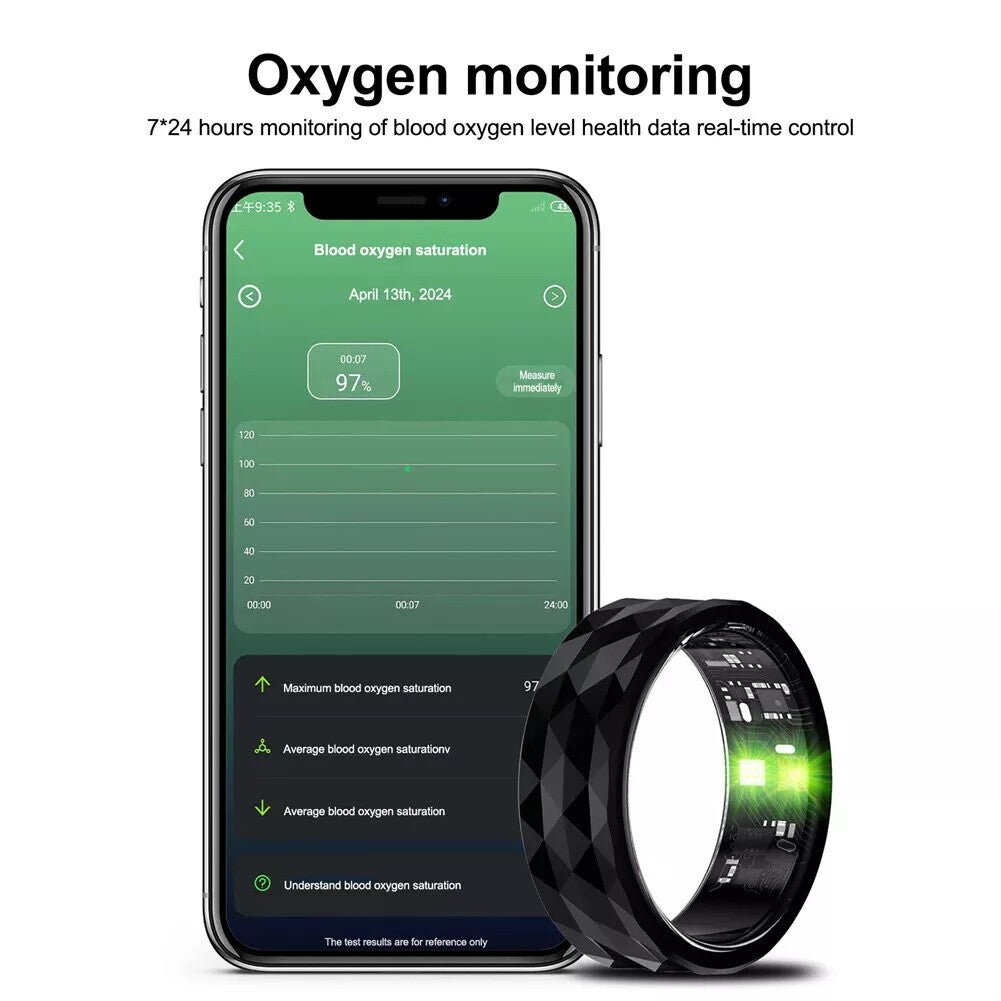 Smart Ring Health Waterproof IP68 Finger Ring Monitor Heart Rate Fitness Tracker - Prema Time