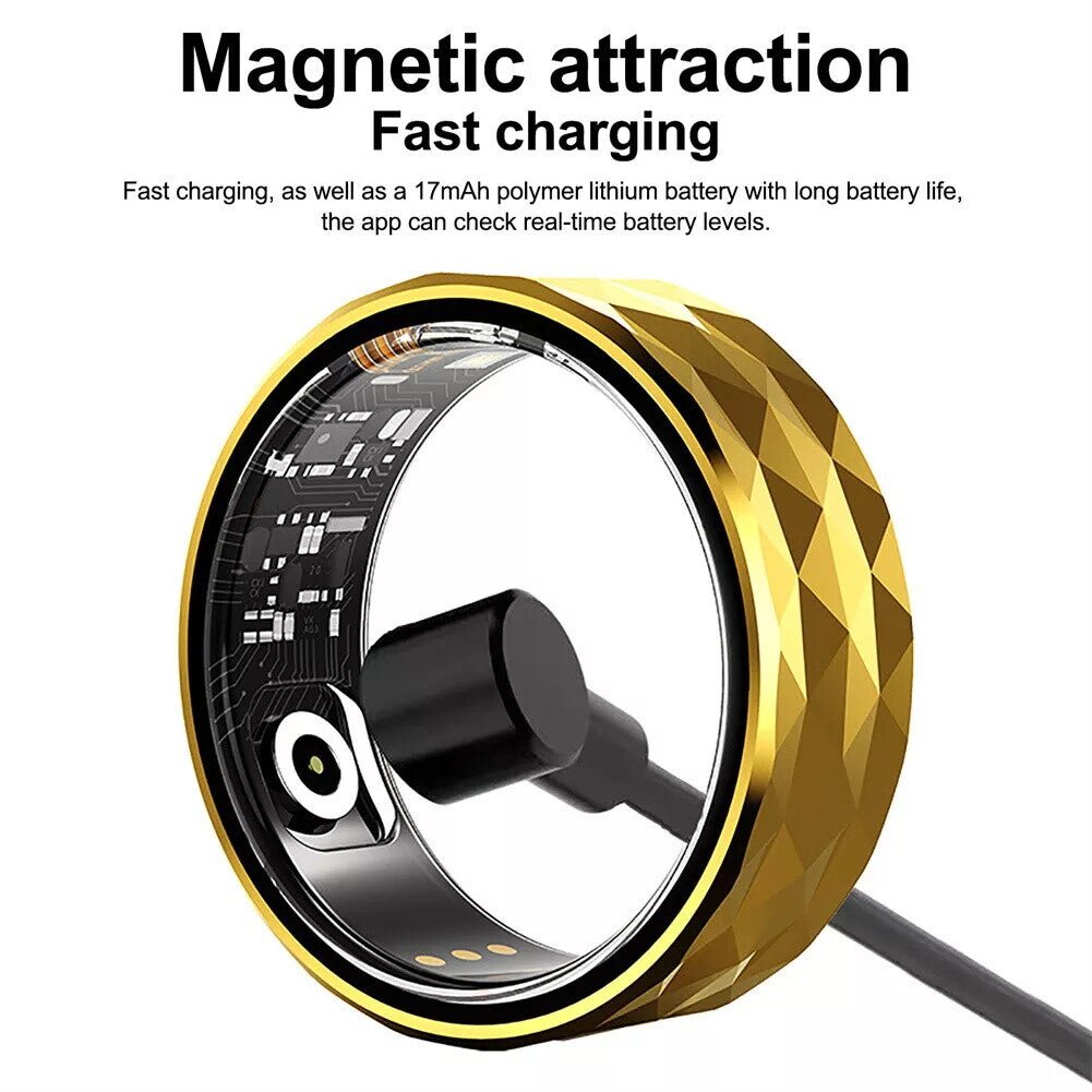 Smart Ring Health Waterproof IP68 Finger Ring Monitor Heart Rate Fitness Tracker - Prema Time