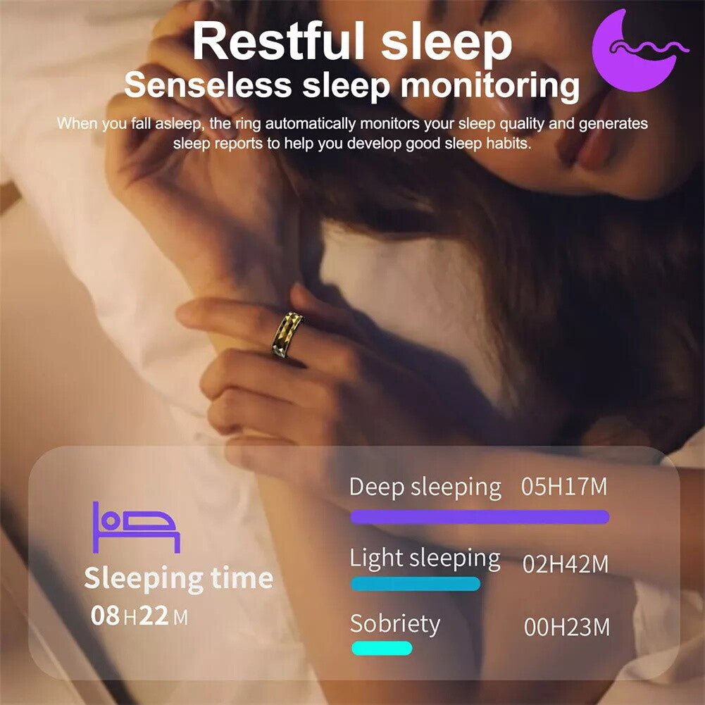 Smart Ring Health Waterproof IP68 Finger Ring Monitor Heart Rate Fitness Tracker - Prema Time