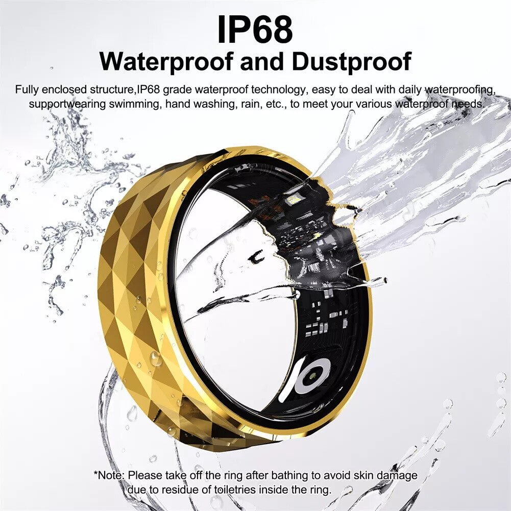 Smart Ring Health Waterproof IP68 Finger Ring Monitor Heart Rate Fitness Tracker - Prema Time