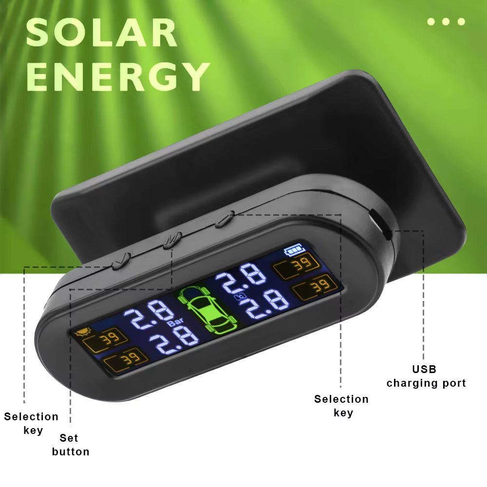 Wireless Solar TPMS - Max Safety for Your Car - Prema Time