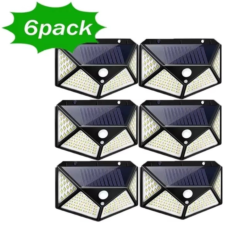 100 LED Solar Wall Lamp Outdoor Light with Motion Sensor - Waterproof - Prema Time