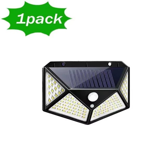 100 LED Solar Wall Lamp Outdoor Light with Motion Sensor - Waterproof - Prema Time