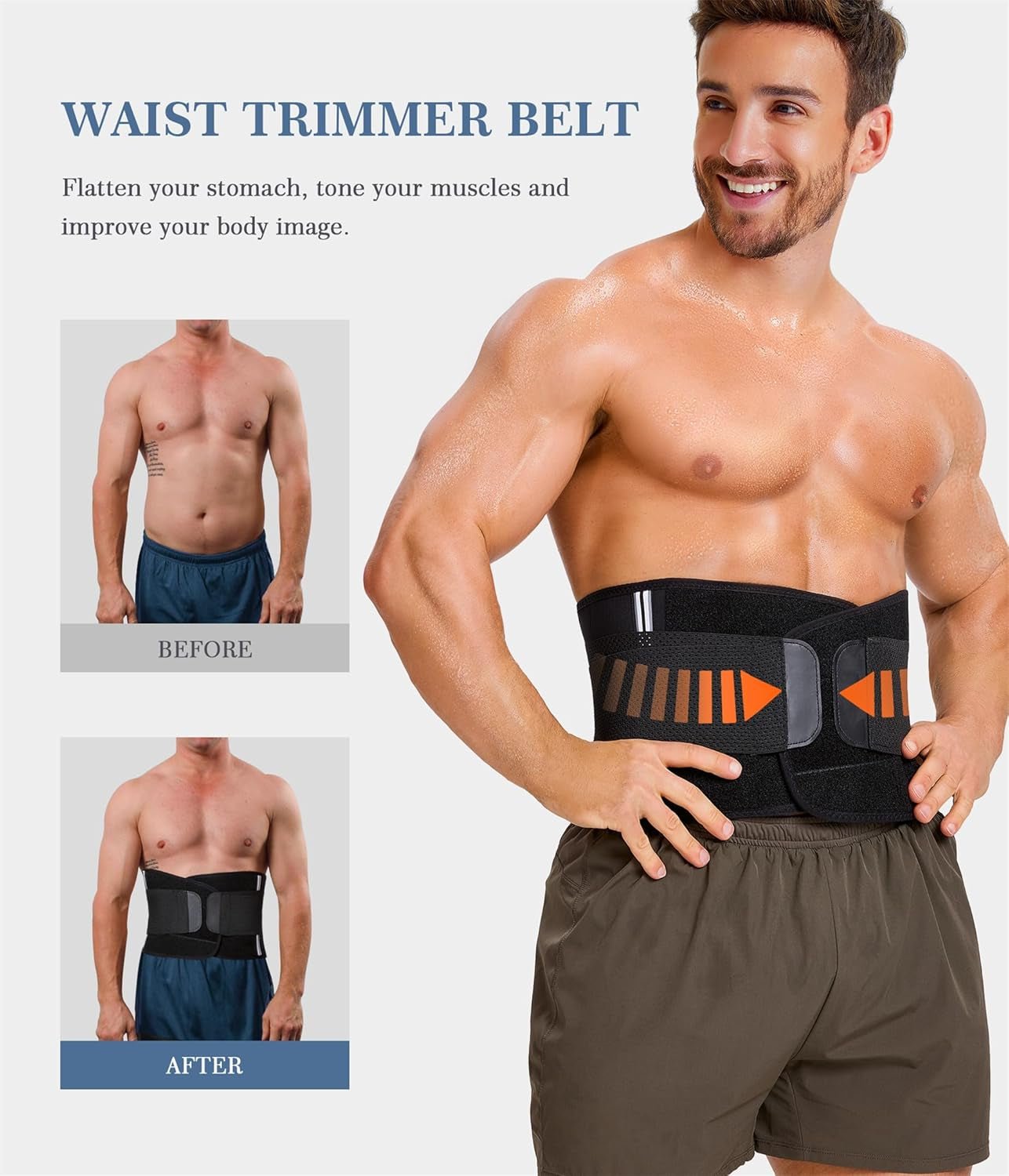 TAILONG Neoprene Waist Trimmer Ab Belt Men Women Corset Slimming Body Shaper Workout Sauna - PREMA TIME - Prema Time