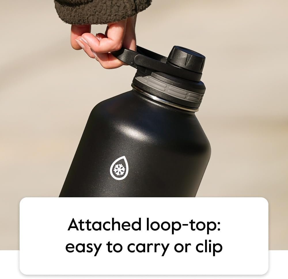 Thermoflask 18 Oz Double Wall Vacuum Insulated Stainless Steel Water Bottle Spout Straw Lids - PREMA TIME - Prema Time