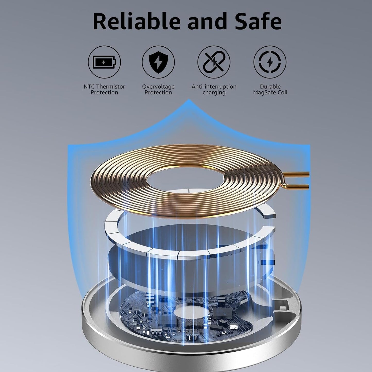 TOZO 2025 W6 Wireless Magnetic Charger - 15W Fast Charging iPhone 16 Samsung - PREMA TIME - Prema Time