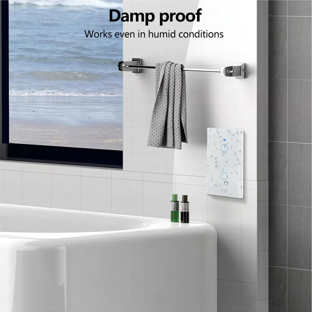 Tuya WiFi Smart Wall Switch RF433 - No Neutral Wire - Touch LED Light - Smart Home Alexa Google - Prema Time