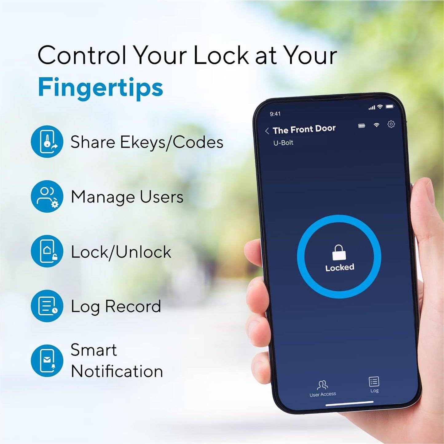 ULTRALOQ U-Bolt Pro Smart Lock with WiFi Bridge - Keyless Entry & Remote Control - Prema Time
