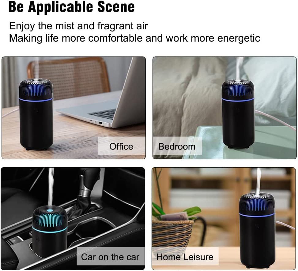 Unee Car Diffuser 100ML USB Mini Aromatherapy Humidifier Essential Oil Black - PREMA TIME - Prema Time