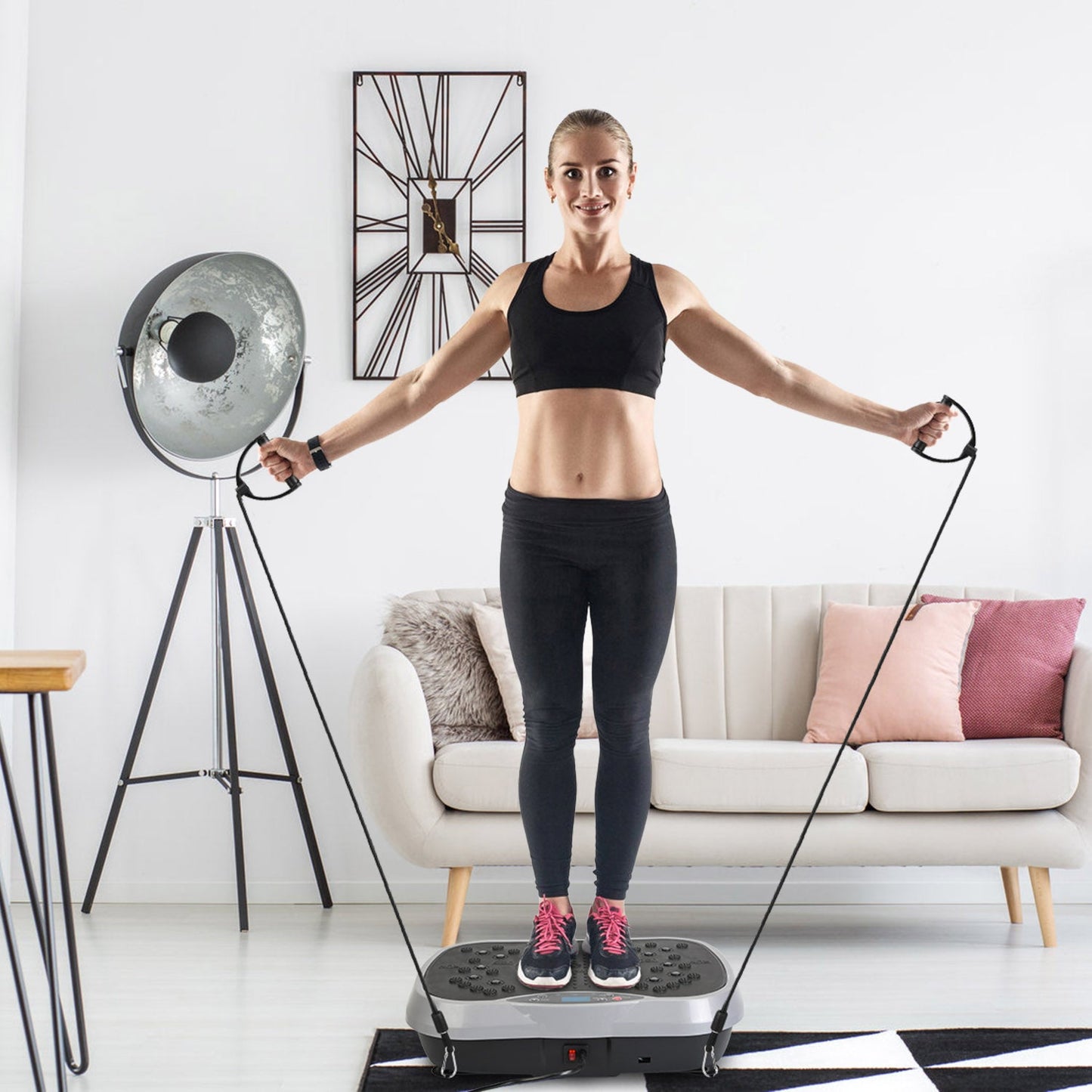 Vibration Exercise Machine with Resistance Bands | Whole Body Platform - PREMA TIME - Prema Time