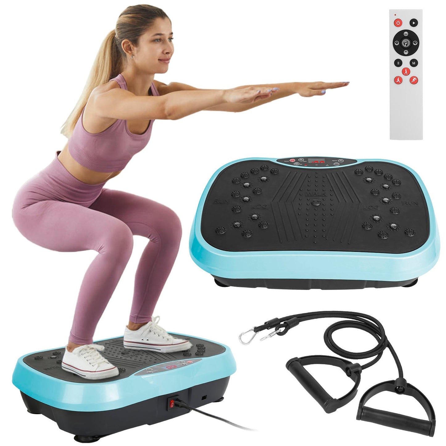 Vibration Exercise Machine with Resistance Bands | Whole Body Platform - PREMA TIME - Prema Time