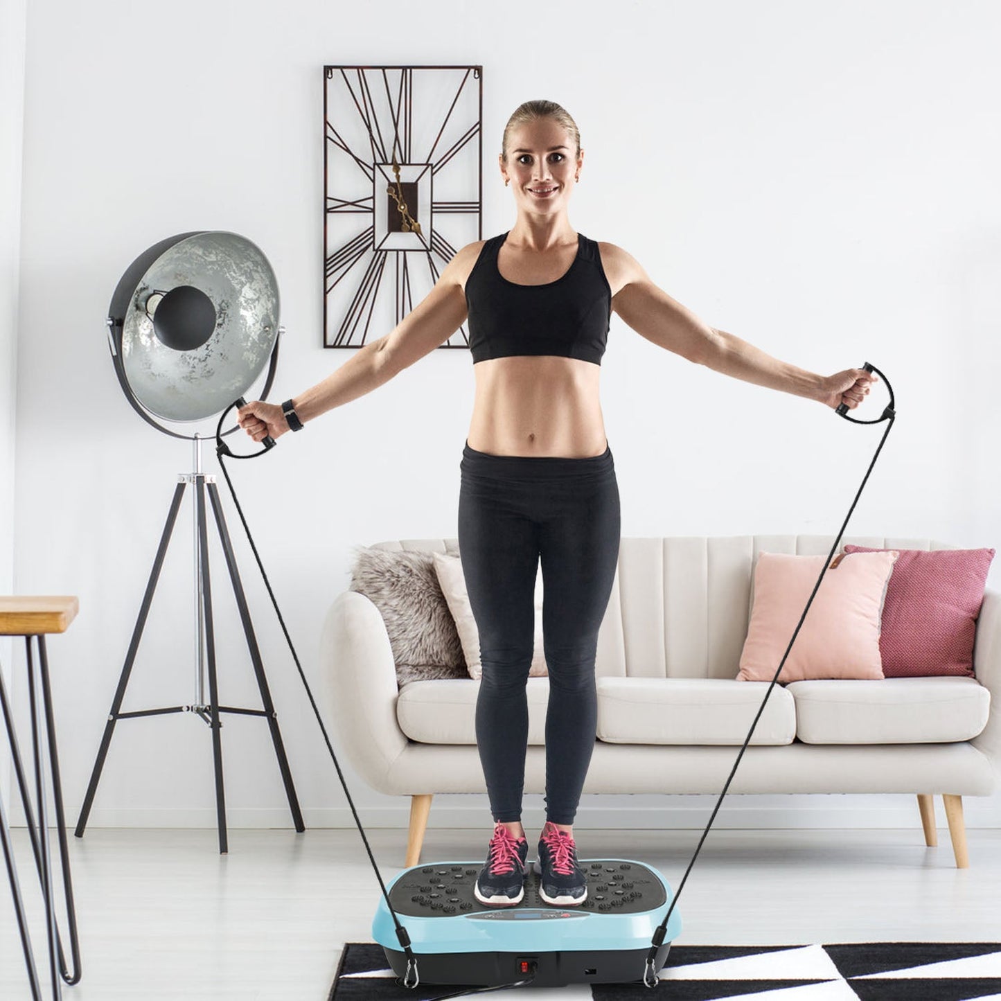 Vibration Exercise Machine with Resistance Bands | Whole Body Platform - PREMA TIME - Prema Time