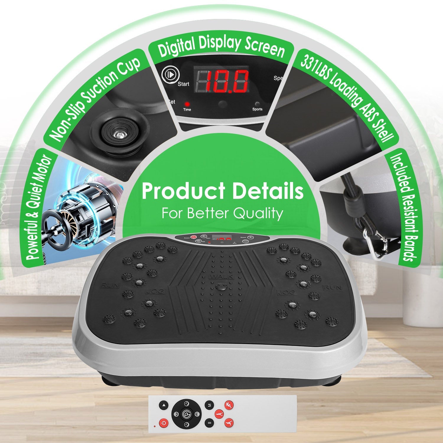 Vibration Exercise Machine with Resistance Bands | Whole Body Platform - PREMA TIME - Prema Time