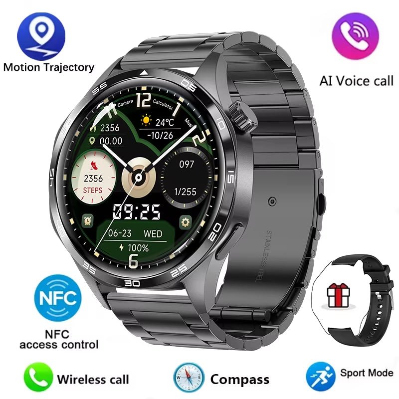Watch 5 PRO Smart Watch Men Watch 5 AMOLED HD Screen Bluetooth Call GPS Trajectory NFC Heart Rate Compass Smartwatches 2024 New - Prema Time