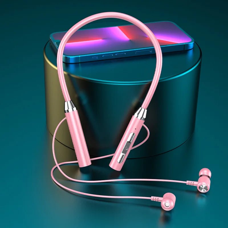 Wireless Earphones Bluetooth 5.2 - Waterproof Neckband, Magnetic Bass, Mic - PREMA TIME - Prema Time