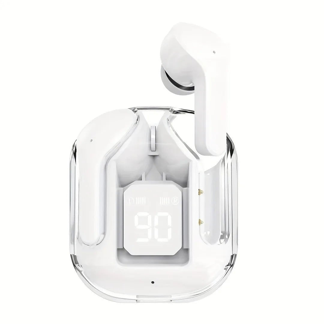 Wireless Bluetooth Earbuds Transparent HIFI LED Display Stereo Sound - PREMA TIME - Prema Time