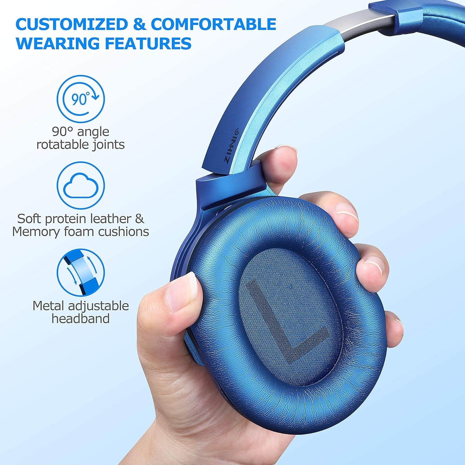 ZIHNIC Active Noise Cancelling Headphones 40H Playtime Bluetooth Wireless - PREMA TIME - Prema Time