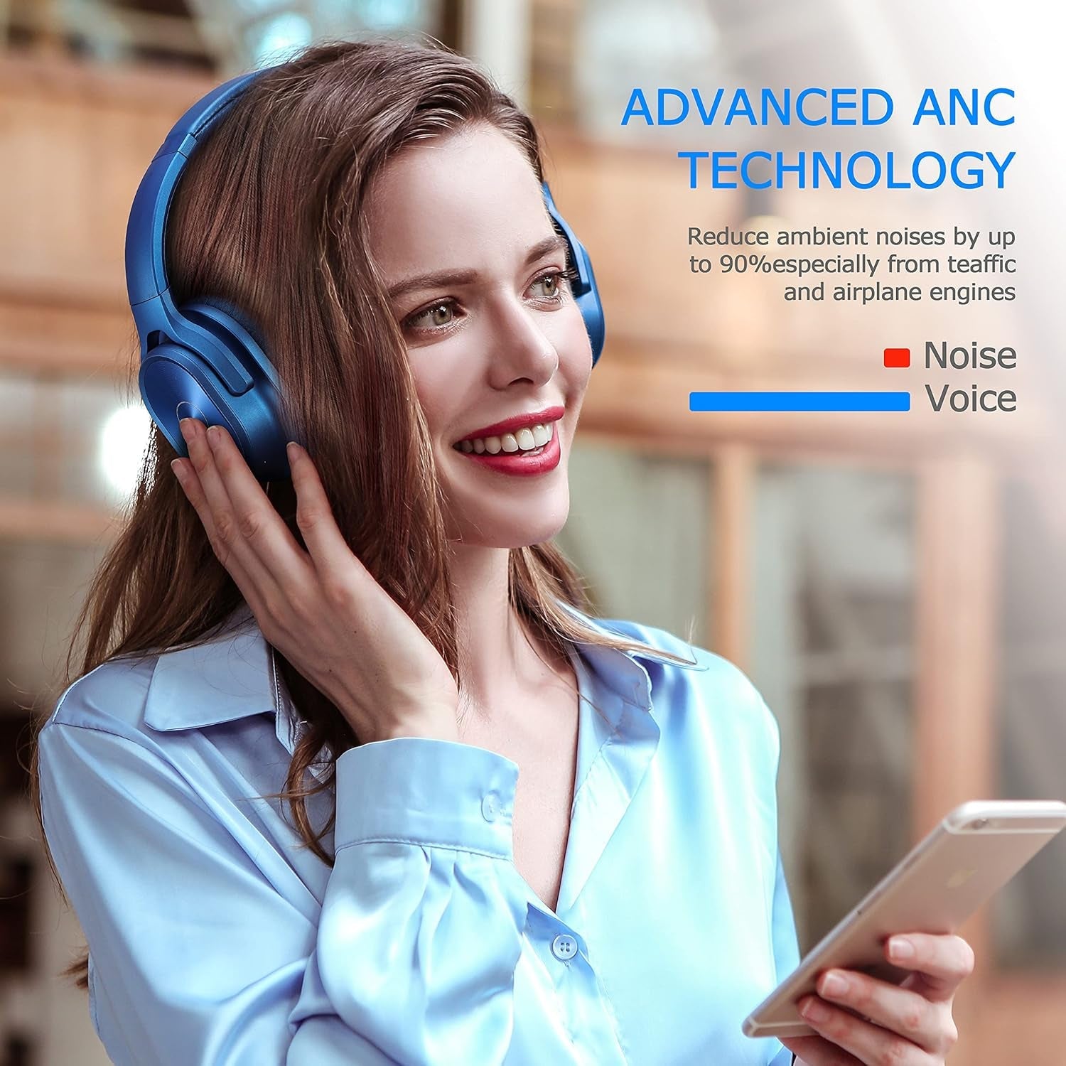 ZIHNIC Active Noise Cancelling Headphones 40H Playtime Bluetooth Wireless - PREMA TIME - Prema Time